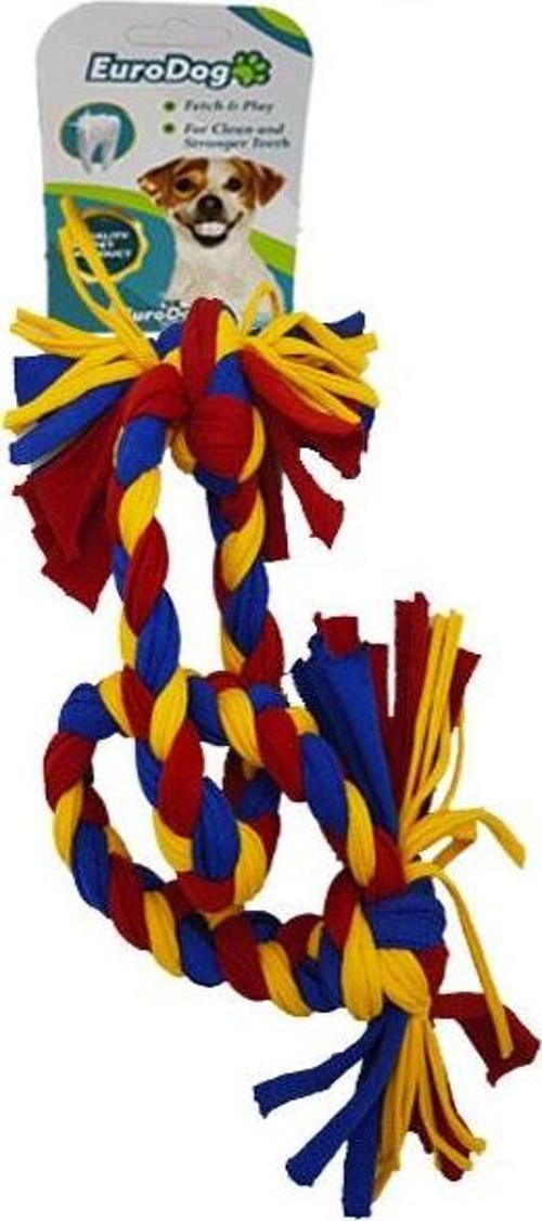 Köpek Diş İpi 2 Halka 35cm (Sarı-Kır-Mavi)