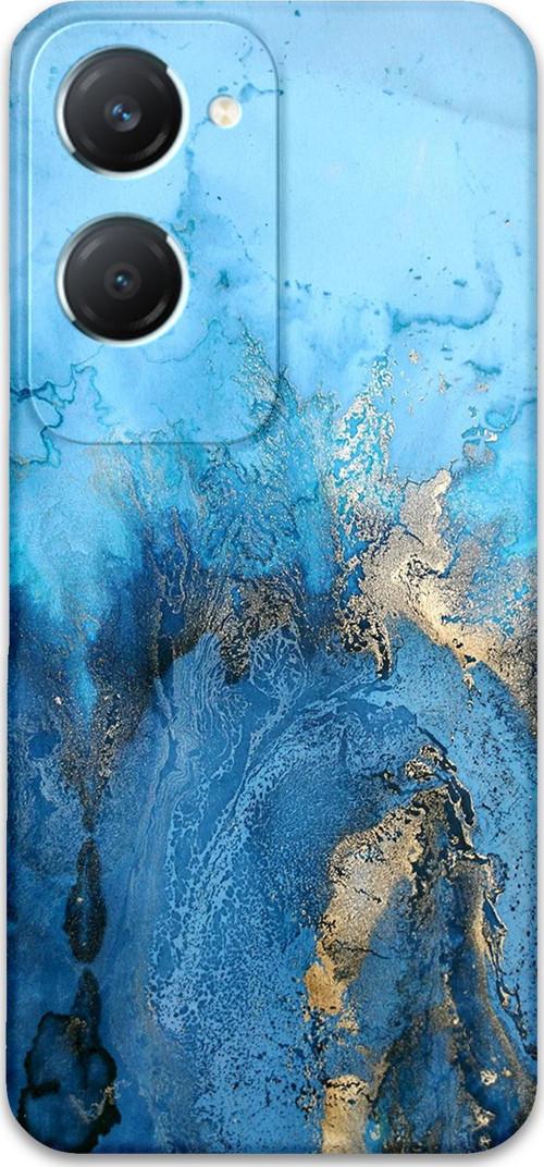 Vivo Y18 Uyumlu Mermer Desenli Telefon Kılıfı + Ekran Koruyucu - 5812