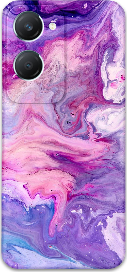 Vivo Y18 Uyumlu Mermer Desenli Telefon Kılıfı + Ekran Koruyucu - 5813
