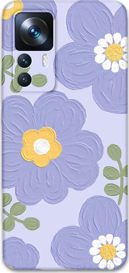 Xiaomi Mi 12T Uyumlu Çiçek Desenli Telefon Kılıfı + Ekran Koruyucu - 5799