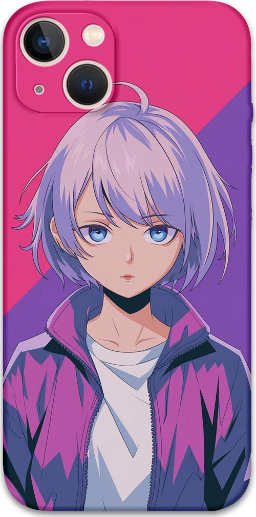 İphone 13 Uyumlu Anime Desenli Telefon Kılıfı + Ekran Koruyucu - 5742