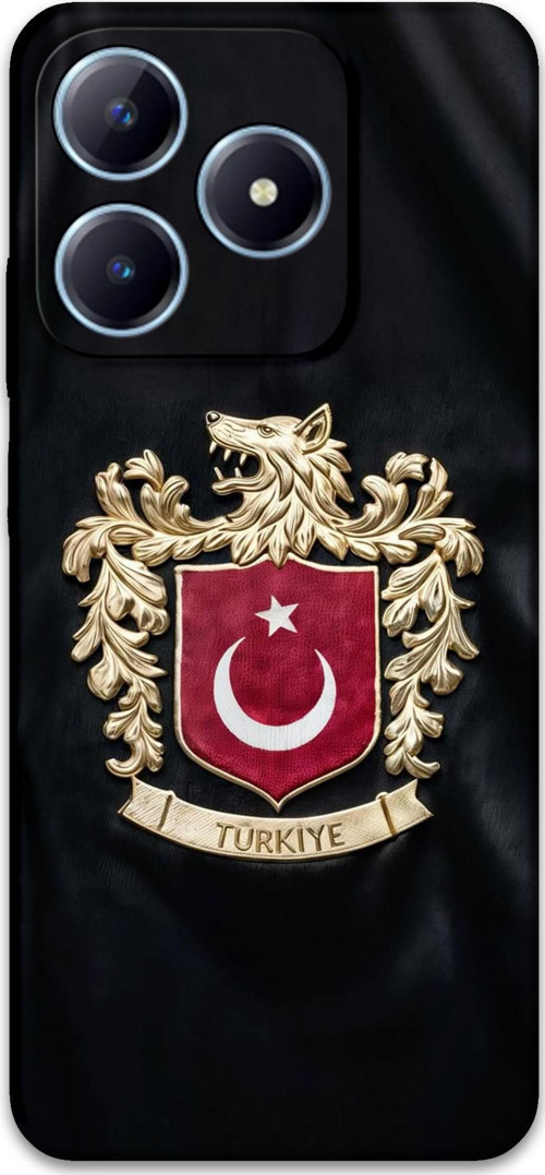 Realme C53 Uyumlu Türk Desenli Telefon Kılıfı + Ekran Koruyucu - 5855