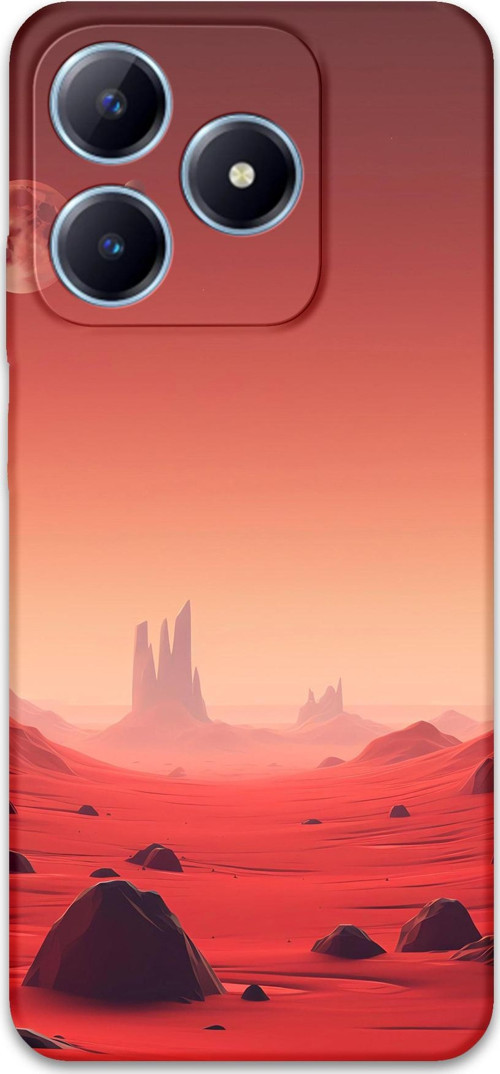 Realme C53 Uyumlu Uzay Desenli Telefon Kılıfı + Ekran Koruyucu - 5859