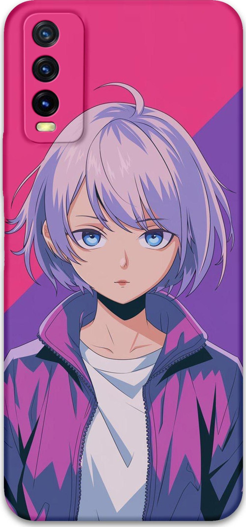 Vivo Y11S Uyumlu Anime Desenli Telefon Kılıfı + Ekran Koruyucu - 5742