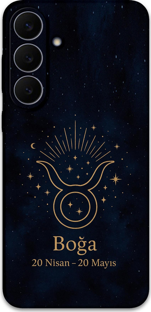 Galaxy S25 Fe Uyumlu Boğa Burcu Desenli Telefon Kılıfı + Ekran Koruyucu - 5769