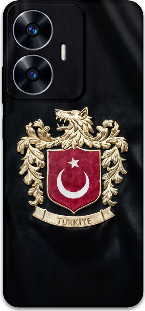 Realme C55 Uyumlu Türk Desenli Telefon Kılıfı + Ekran Koruyucu - 5855