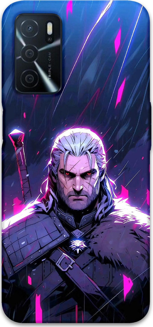 Oppo A16 Uyumlu Geralt Desenli Telefon Kılıfı + Ekran Koruyucu - 5826