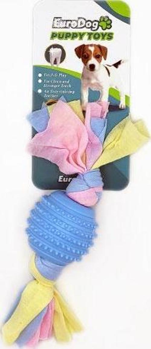 Puppy Toys Mavi Tırtıklı Top Diş Kaş.Oy.