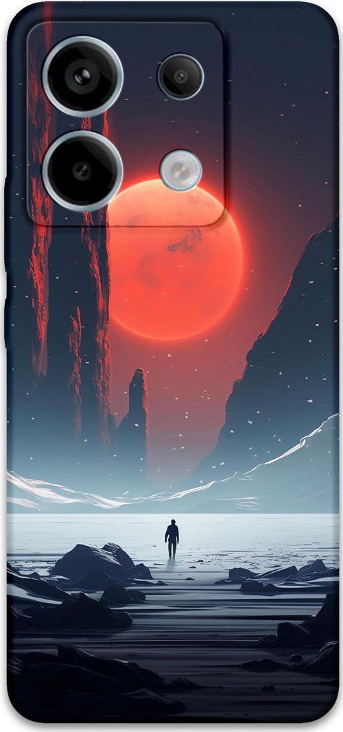 Poco M6 Pro Uyumlu Uzay Desenli Telefon Kılıfı + Ekran Koruyucu - 5861
