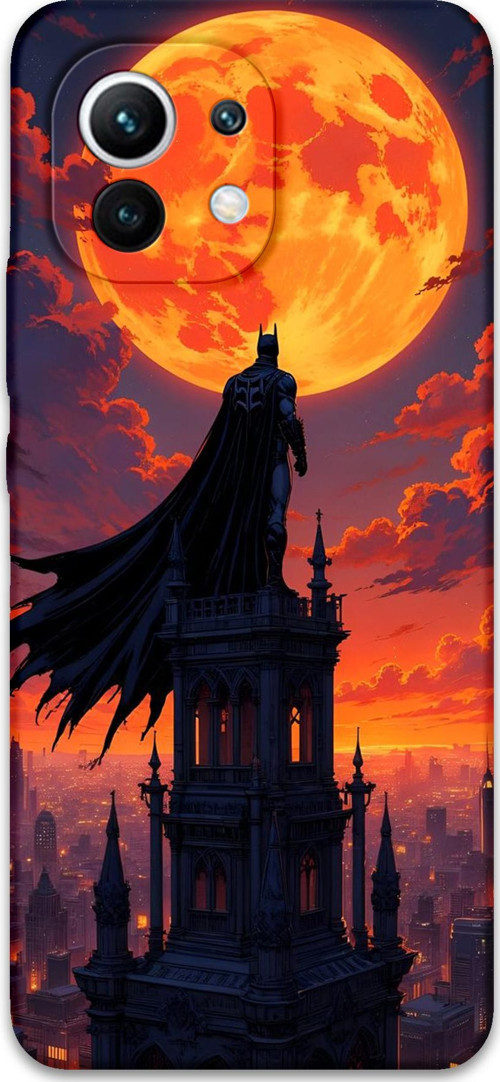 Xiaomi Mi 11 Uyumlu Batman Desenli Telefon Kılıfı + Ekran Koruyucu - 5829