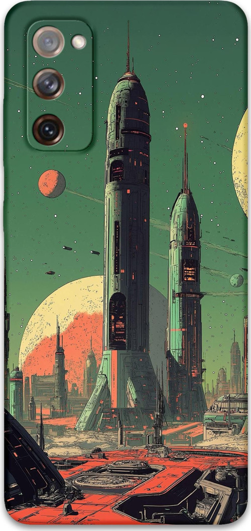 Galaxy S20 Uyumlu Uzay Desenli Telefon Kılıfı + Ekran Koruyucu - 5870