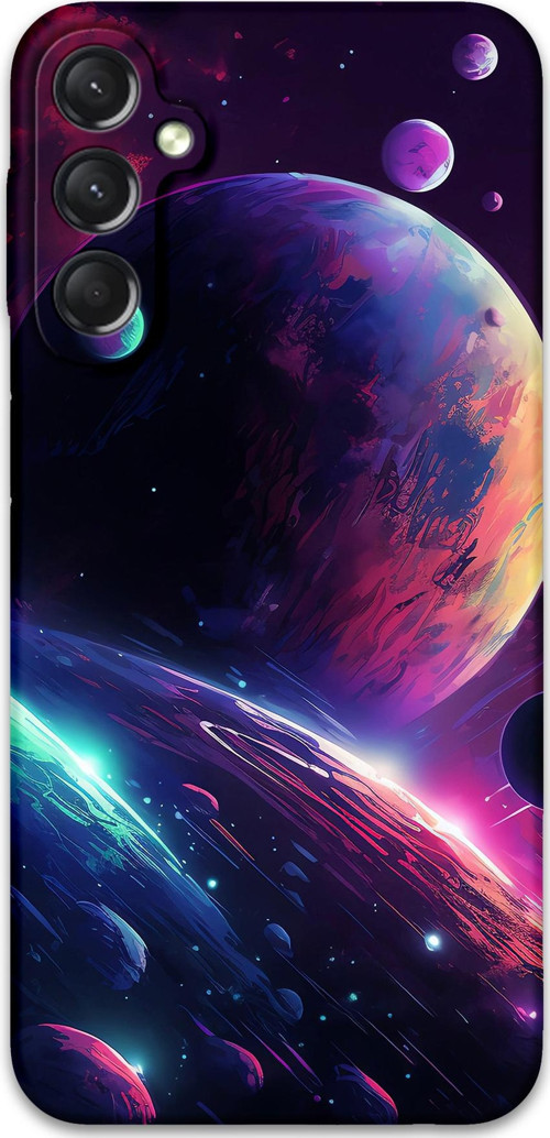 Galaxy A14 Uyumlu Uzay Desenli Telefon Kılıfı + Ekran Koruyucu - 5862