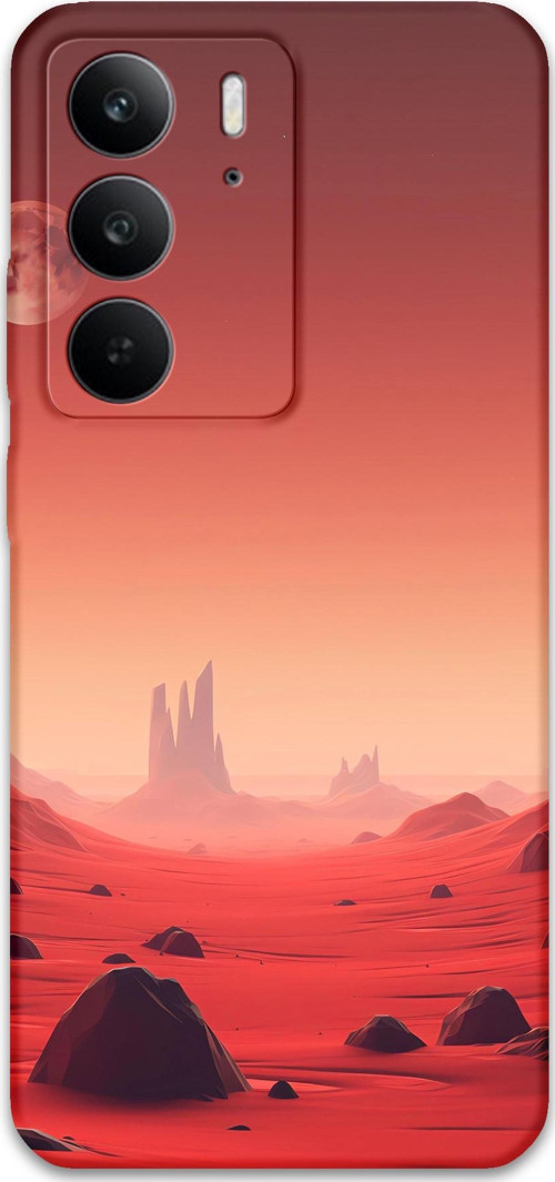 Realme C75 Uyumlu Uzay Desenli Telefon Kılıfı + Ekran Koruyucu - 5859