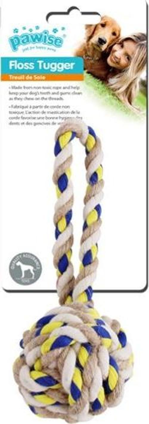 Floss Tugger Tutma Saplı İp Toplu Köpek Oyuncağı 23 cm