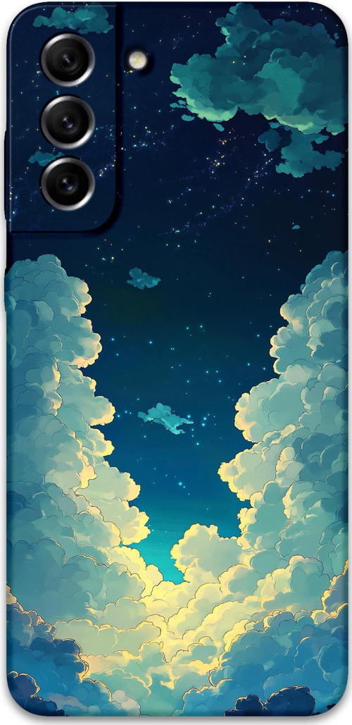 Galaxy S21 Uyumlu Uzay Desenli Telefon Kılıfı + Ekran Koruyucu - 5868