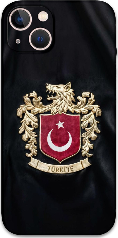 İphone 13 Uyumlu Türk Desenli Telefon Kılıfı + Ekran Koruyucu - 5855