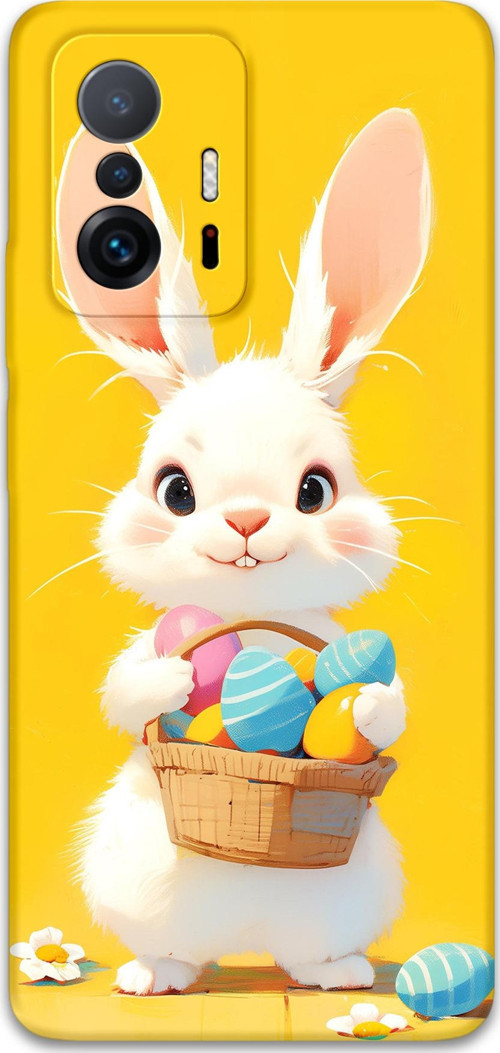 Xiaomi Mi 11T Uyumlu Tavşan Desenli Telefon Kılıfı + Ekran Koruyucu - 5806