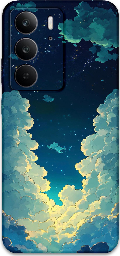 Realme C75 Uyumlu Uzay Desenli Telefon Kılıfı + Ekran Koruyucu - 5868