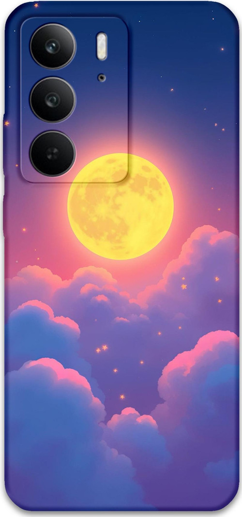 Realme C75 Uyumlu Uzay Desenli Telefon Kılıfı + Ekran Koruyucu - 5869