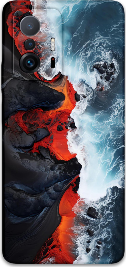 Xiaomi Mi 11T Uyumlu Mermer Desenli Telefon Kılıfı + Ekran Koruyucu - 5811