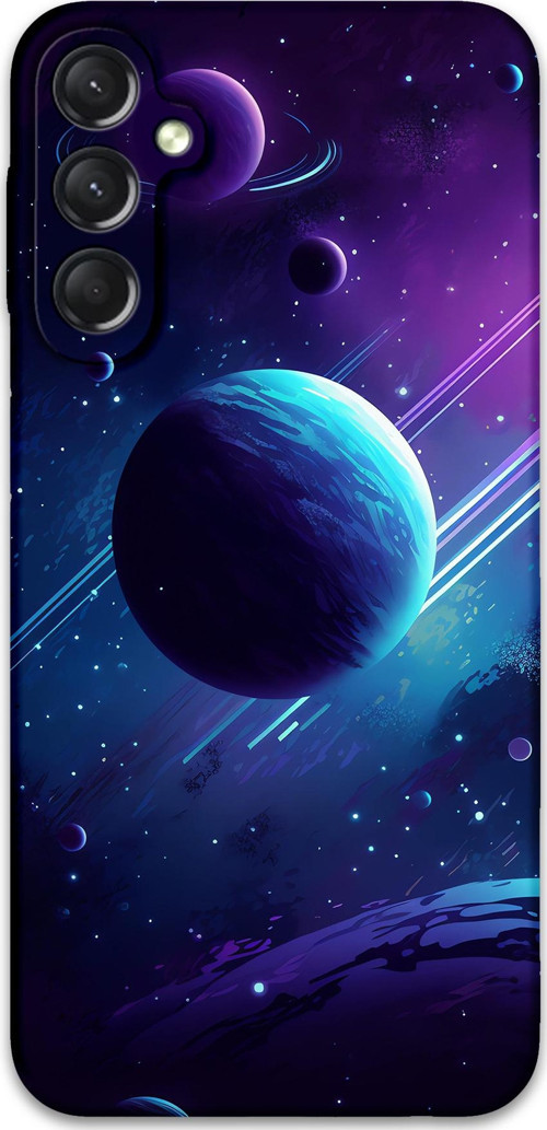 Galaxy A15 Uyumlu Uzay Desenli Telefon Kılıfı + Ekran Koruyucu - 5866