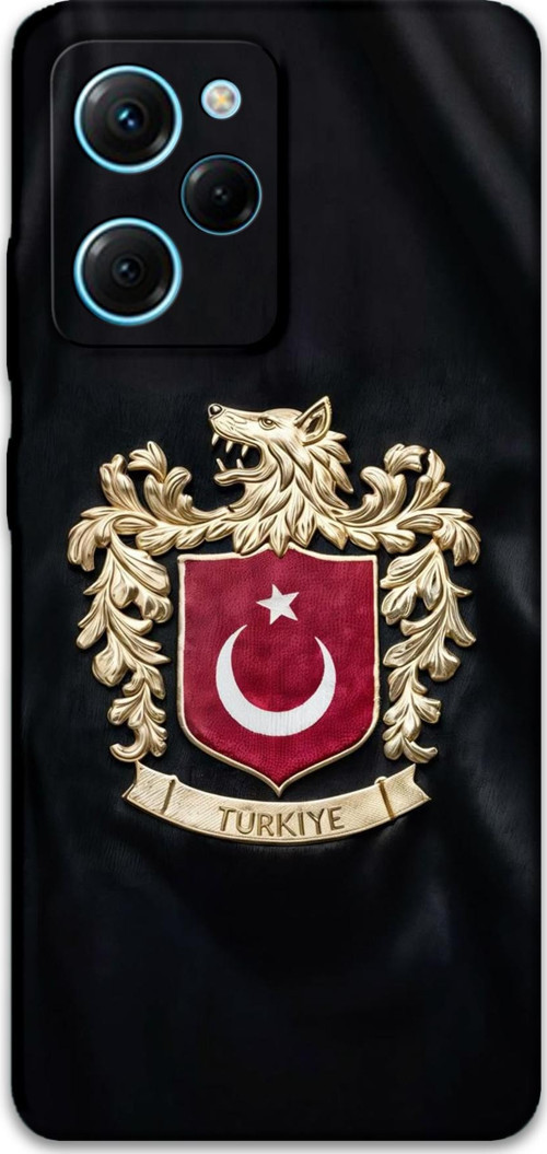 Poco X5 Pro Uyumlu Türk Desenli Telefon Kılıfı + Ekran Koruyucu - 5855