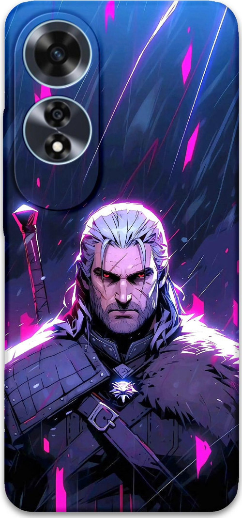 Oppo A60 Uyumlu Geralt Desenli Telefon Kılıfı + Ekran Koruyucu - 5826