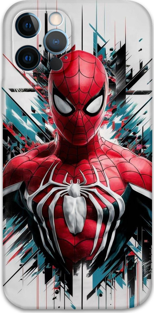 İphone 12 Pro Uyumlu Spiderman Desenli Telefon Kılıfı + Ekran Koruyucu - 5831