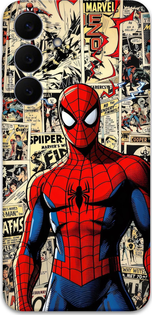 Galaxy S25 Fe Uyumlu Spiderman Desenli Telefon Kılıfı + Ekran Koruyucu - 5931