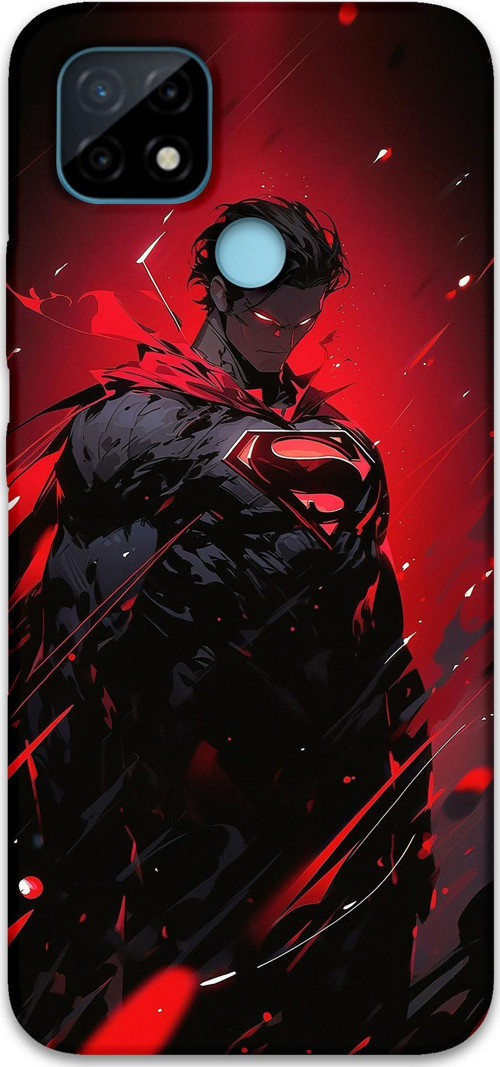 Realme C21 Uyumlu Superman Desenli Telefon Kılıfı + Ekran Koruyucu - 5929