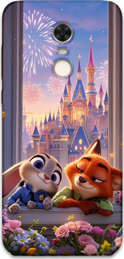 Xiaomi Redmi 5 Plus Uyumlu Zootopia Desenli Telefon Kılıfı + Ekran Koruyucu - 5943