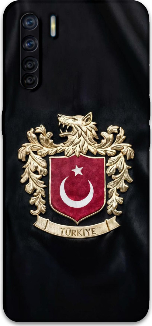 Oppo A91 Uyumlu Türk Desenli Telefon Kılıfı + Ekran Koruyucu - 5855