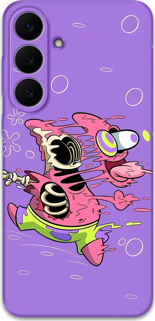 Galaxy S25 Fe Uyumlu Sünger Bob Desenli Telefon Kılıfı + Ekran Koruyucu - 5939