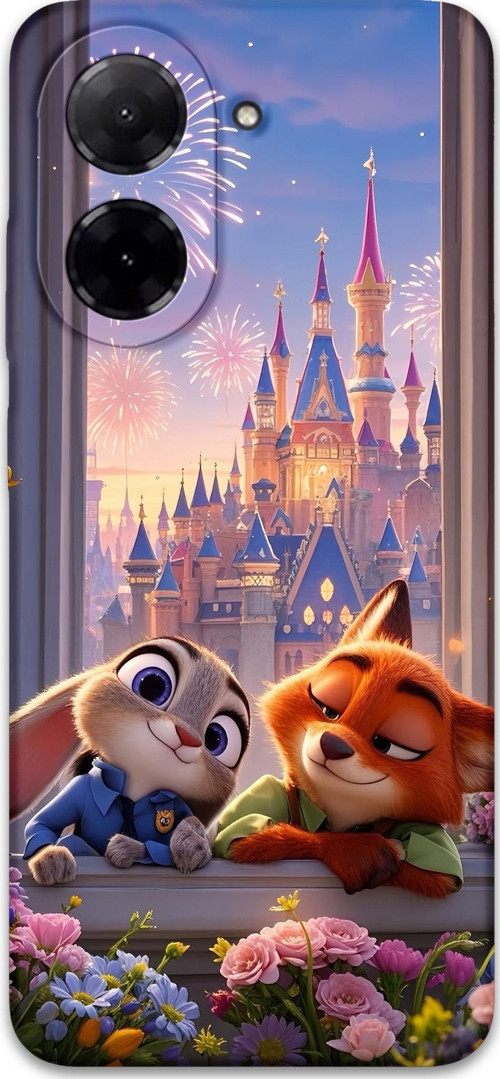 Xiaomi Redmi A5 4G Uyumlu Zootopia Desenli Telefon Kılıfı + Ekran Koruyucu - 5943