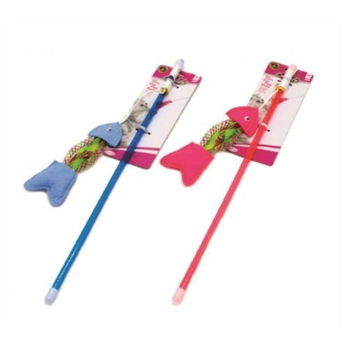 Zilli Balık Kedi Oltası Oyuncağı Karışık Renk