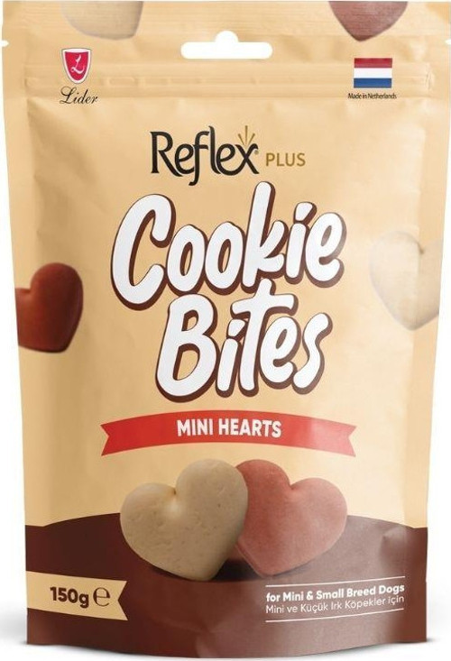 Plus Cookie Bites Mini Hearts Küçük Irk Yetişkin Köpek Ödül Maması 150 gr