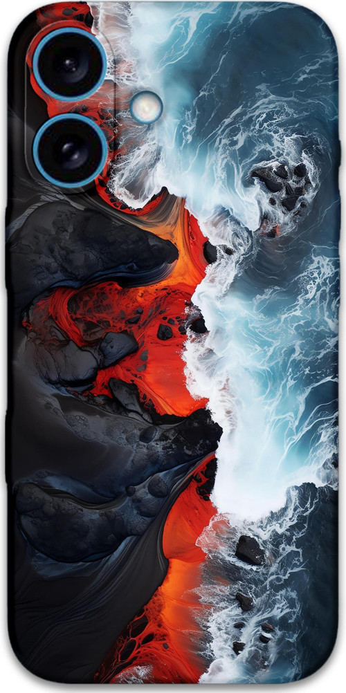 İphone 16 Uyumlu Mermer Desenli Telefon Kılıfı + Ekran Koruyucu - 5811