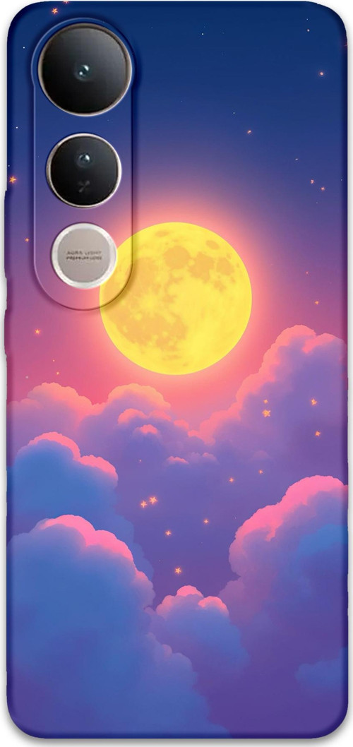 Vivo V50 Lite 4G Uyumlu Uzay Desenli Telefon Kılıfı + Ekran Koruyucu - 5869