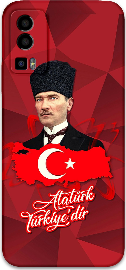 Gm 23 Uyumlu Atatürk Desenli Telefon Kılıfı + Ekran Koruyucu - 5851