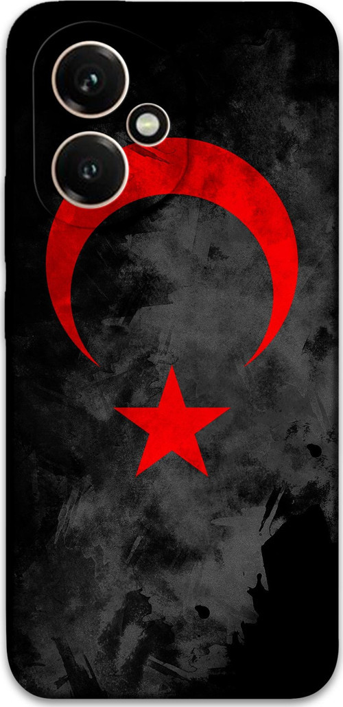 Honor 400 Uyumlu Türk Bayrağı Desenli Telefon Kılıfı + Ekran Koruyucu - 5852