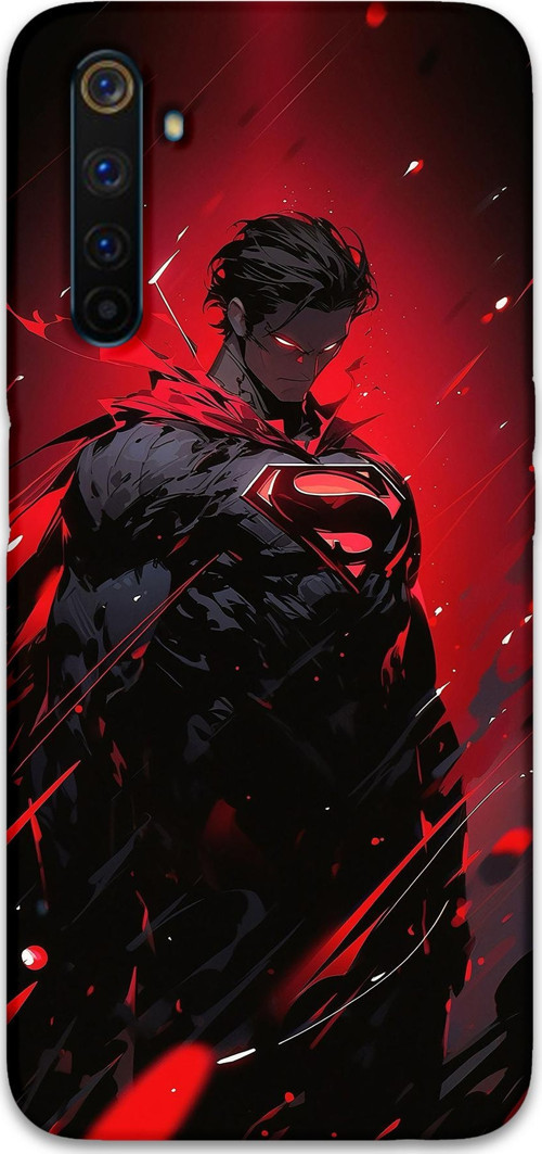 Realme 6 Pro Uyumlu Superman Desenli Telefon Kılıfı + Ekran Koruyucu - 5929