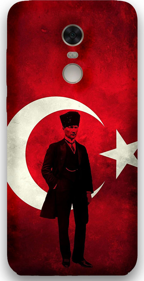 Xiaomi Redmi 5 Plus Uyumlu Atatürk Desenli Telefon Kılıfı + Ekran Koruyucu - 5849