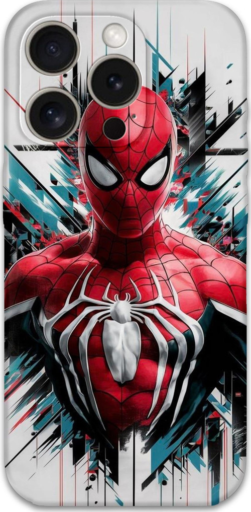 İphone 15 Pro Max Uyumlu Spiderman Desenli Telefon Kılıfı + Ekran Koruyucu - 5831