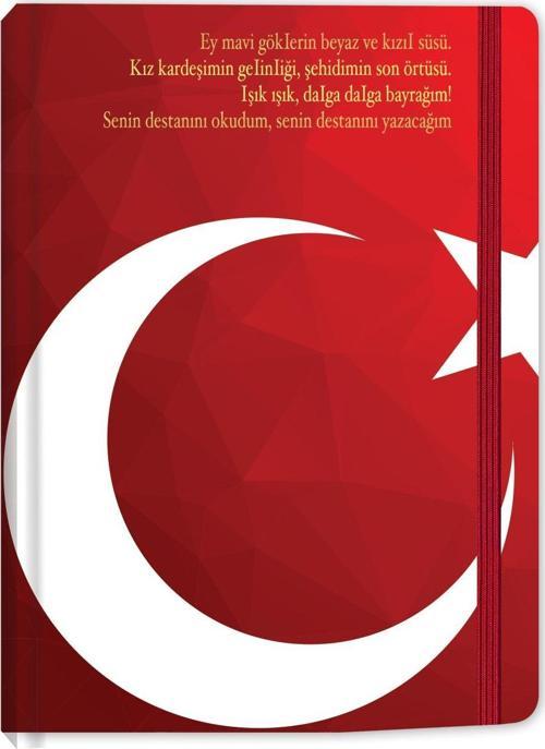 Not Defteri Ciltli Lastikli Bayrak 17X24Cm 96 Yaprak Çizgili 415611-99