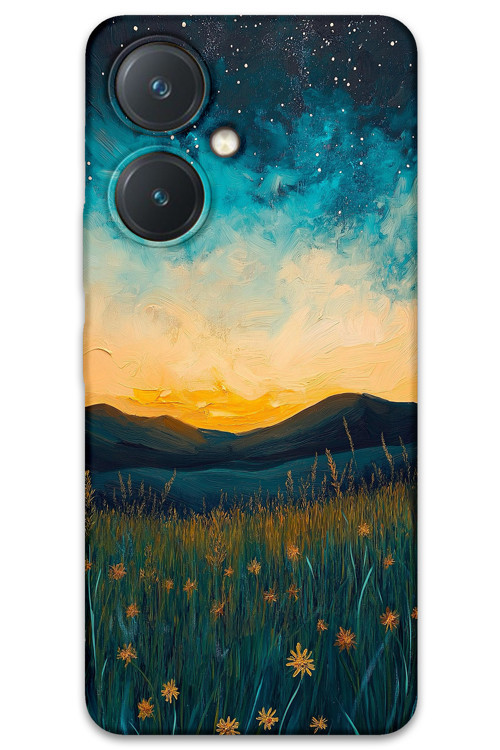 Vivo Y27 Uyumlu Uzay Desenli Telefon Kılıfı + Ekran Koruyucu - 5871