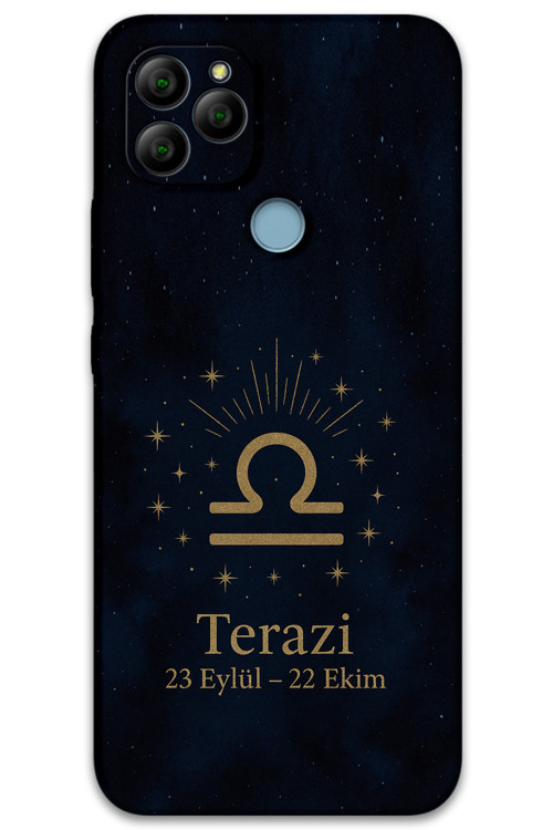 Gm 21 Uyumlu Terazi Burcu Desenli Telefon Kılıfı + Ekran Koruyucu - 5774