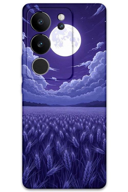 Vivo V29 Uyumlu Çiçek Desenli Telefon Kılıfı + Ekran Koruyucu - 5797