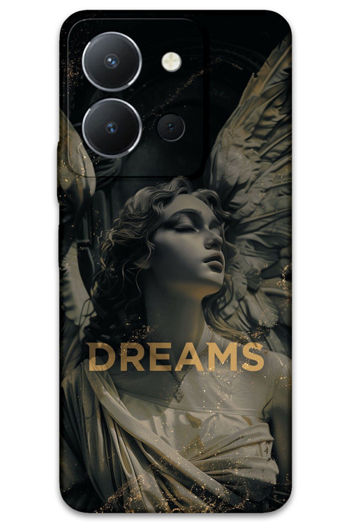 Vivo Y36 Uyumlu Retro Desenli Telefon Kılıfı + Ekran Koruyucu - 5832