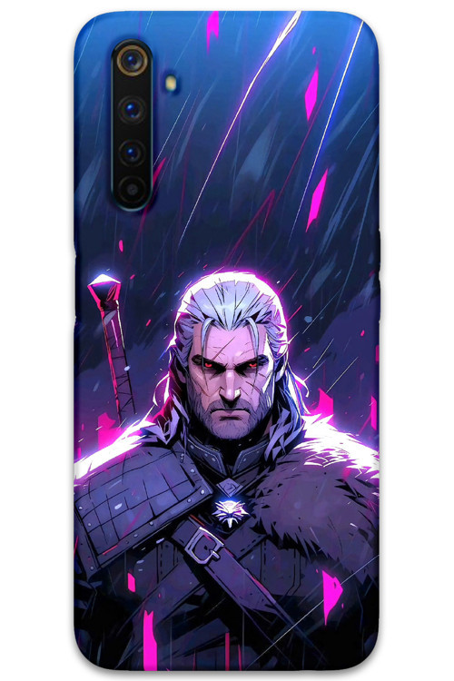 Realme 6 Pro Uyumlu Geralt Desenli Telefon Kılıfı + Ekran Koruyucu - 5826