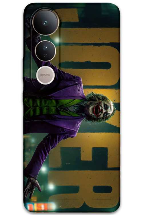 Vivo V50 Lite 4G Uyumlu Joker Desenli Telefon Kılıfı + Ekran Koruyucu - 5930